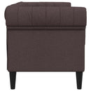 2-personers Chesterfield-sofa stof mørkebrun