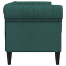 2-personers Chesterfield-sofa stof mørkegrøn
