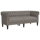 2-personers Chesterfield-sofa stof gråbrun