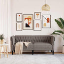 2-personers Chesterfield-sofa stof gråbrun