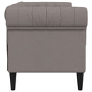 2-personers Chesterfield-sofa stof gråbrun