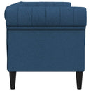 2-personers Chesterfield-sofa stof blå