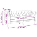 2-personers Chesterfield-sofa stof brun