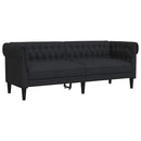 3-personers Chesterfield-sofa stof sort
