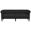 3-personers Chesterfield-sofa stof sort
