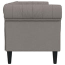 3-personers Chesterfield-sofa stof gråbrun