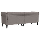 3-personers Chesterfield-sofa stof gråbrun
