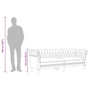 3-personers Chesterfield-sofa stof blå