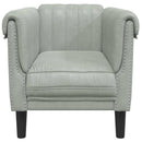 sofastol velour lysegrå