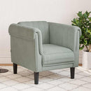 sofastol velour lysegrå