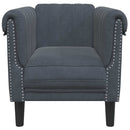 sofastol velour mørkegrå