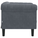 sofastol velour mørkegrå