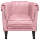 sofastol velour lyserød