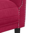 sofastol velour vinrød