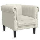 sofastol velour cremefarvet
