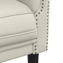sofastol velour cremefarvet