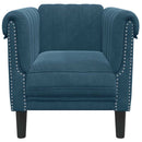 sofastol velour blå