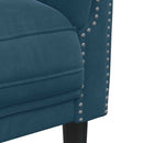 sofastol velour blå