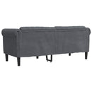 2-personers sofa velour mørkegrå