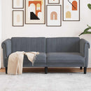 2-personers sofa velour mørkegrå