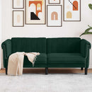 2-personers sofa velour mørkegrøn