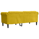 2-personers sofa velour gul