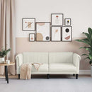 2-personers sofa velour cremefarvet