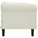 2-personers sofa velour cremefarvet