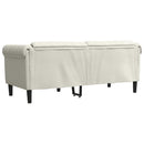 2-personers sofa velour cremefarvet