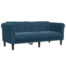 2-personers sofa velour blå