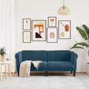 2-personers sofa velour blå