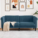 2-personers sofa velour blå