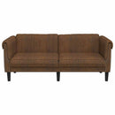 2-personers sofa imiteret ruskind brun