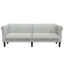 3-personers sofa velour lysegrå