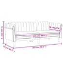 3-personers sofa velour lysegrå
