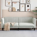 3-personers sofa velour lysegrå