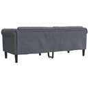 3-personers sofa velour mørkegrå