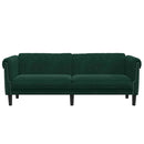 3-personers sofa velour mørkegrøn