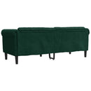 3-personers sofa velour mørkegrøn