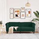 3-personers sofa velour mørkegrøn
