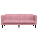 3-personers sofa velour lyserød