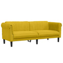 3-personers sofa velour gul