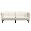 3-personers sofa velour cremefarvet