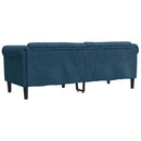 3-personers sofa velour blå
