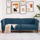 3-personers sofa velour blå