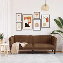 3-personers sofa imiteret ruskind brun