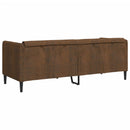 3-personers sofa imiteret ruskind brun