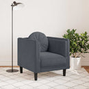 sofastol med hynde velour mørkegrå