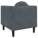 sofastol med hynde velour mørkegrå