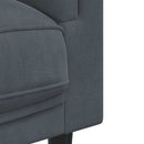 sofastol med hynde velour mørkegrå